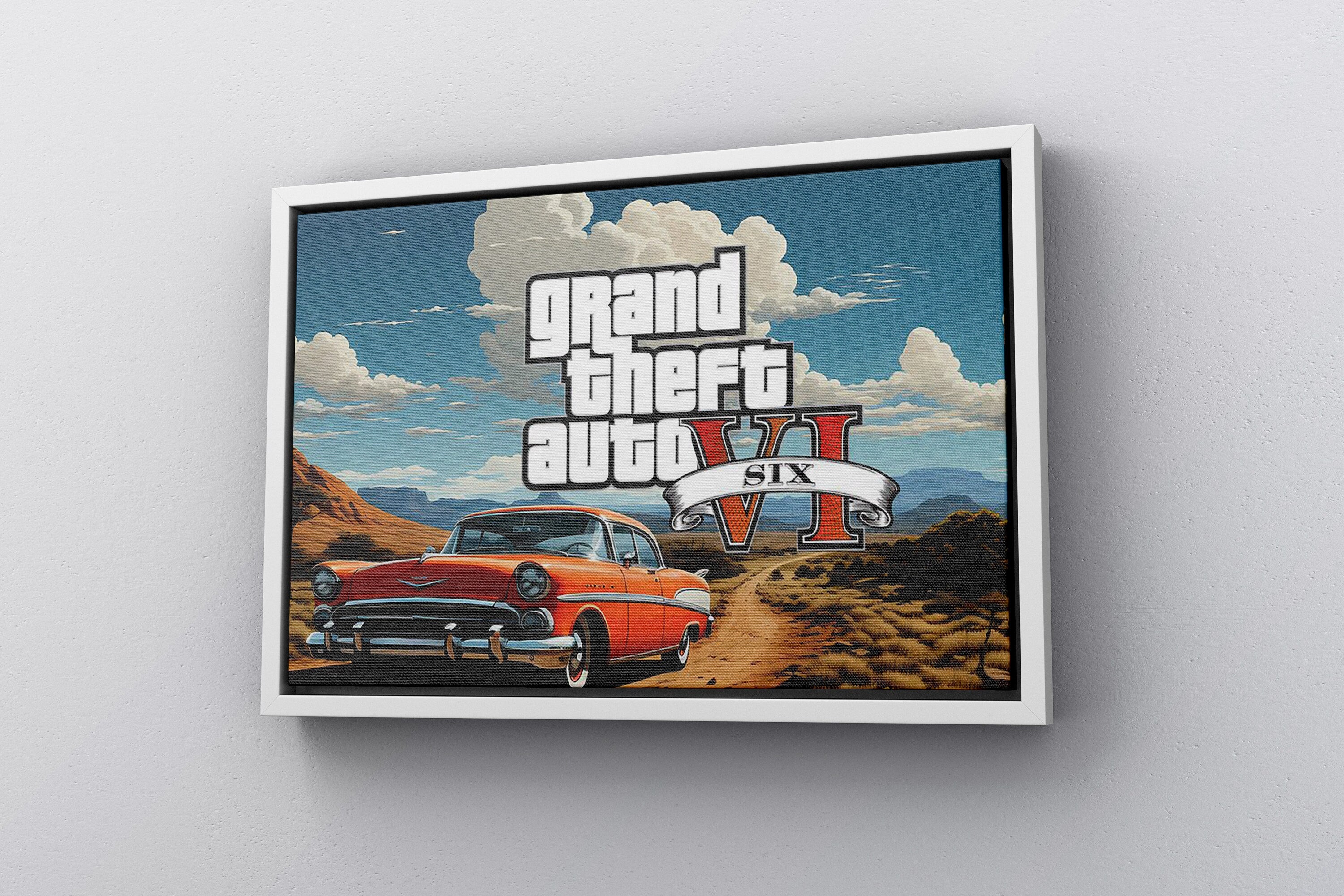 Grand Theft Auto 6 Game Canvas Poster