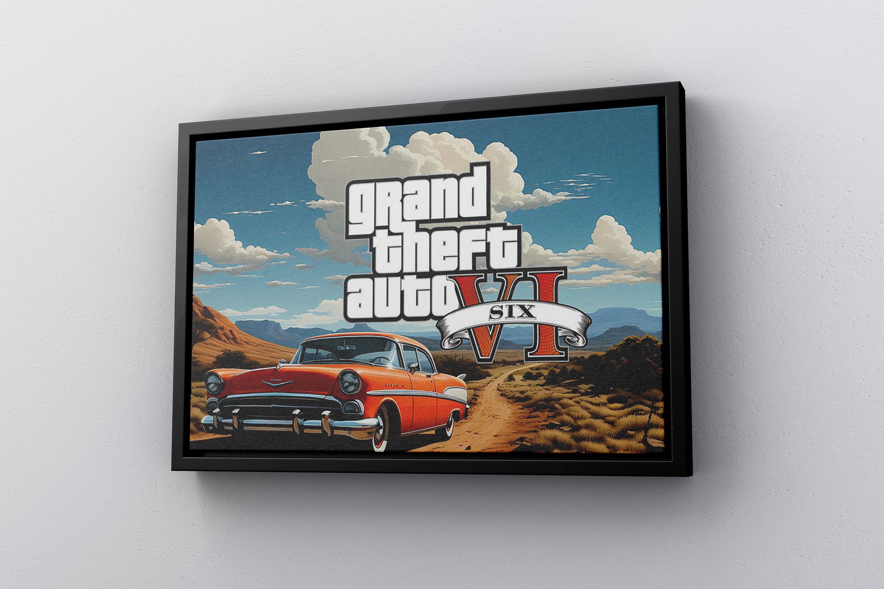 Grand Theft Auto 6 Game Canvas Poster