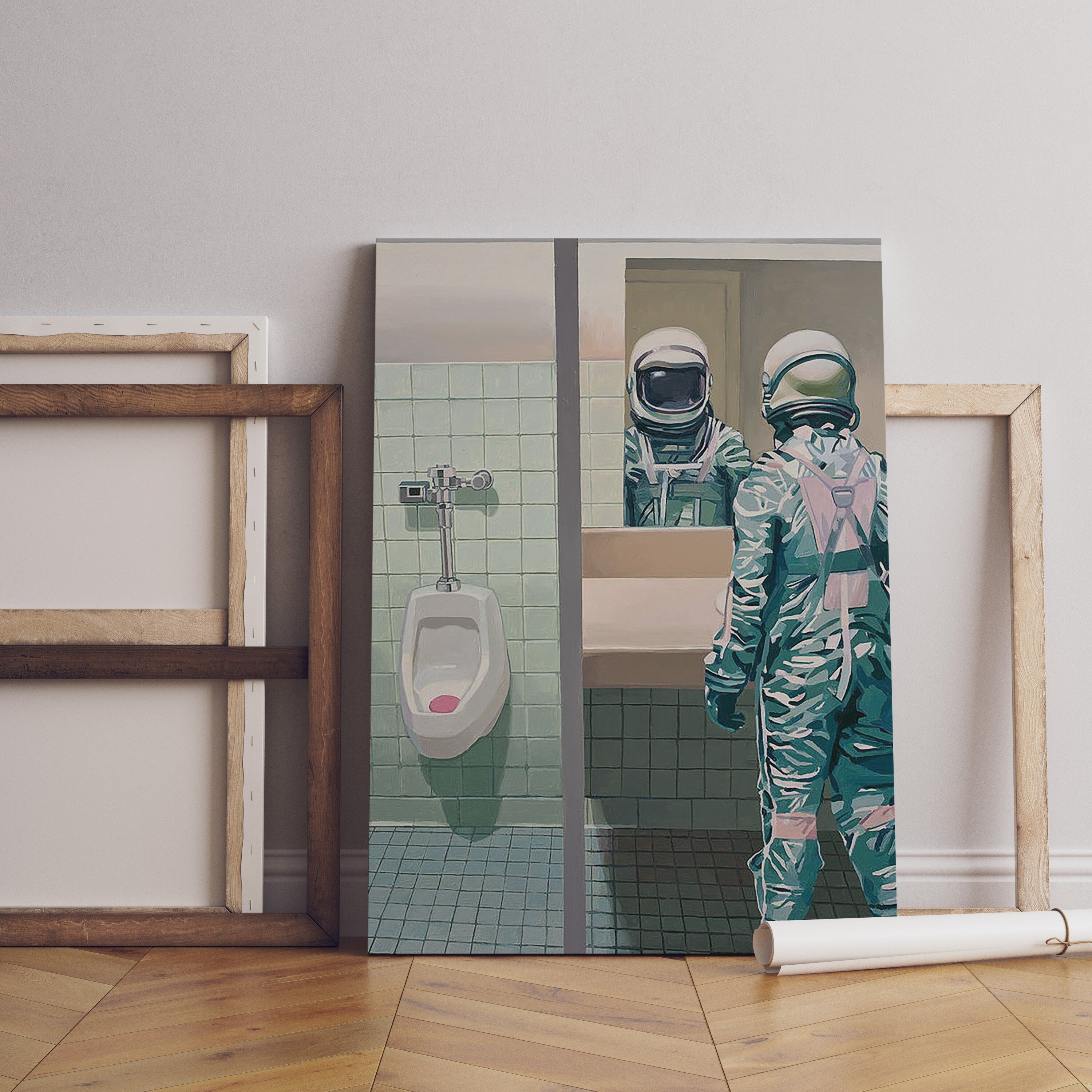 Cute Astronaut Canvas Wall Art