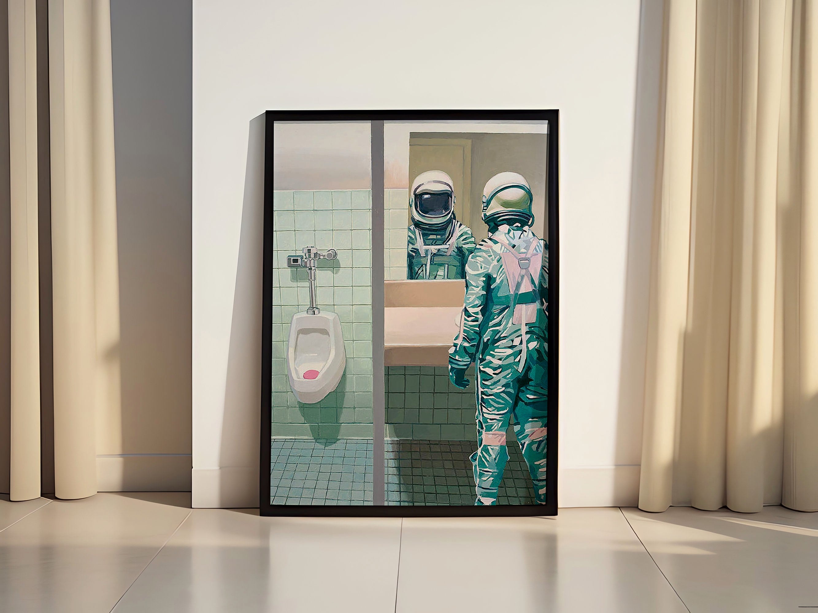 Cute Astronaut Canvas Wall Art