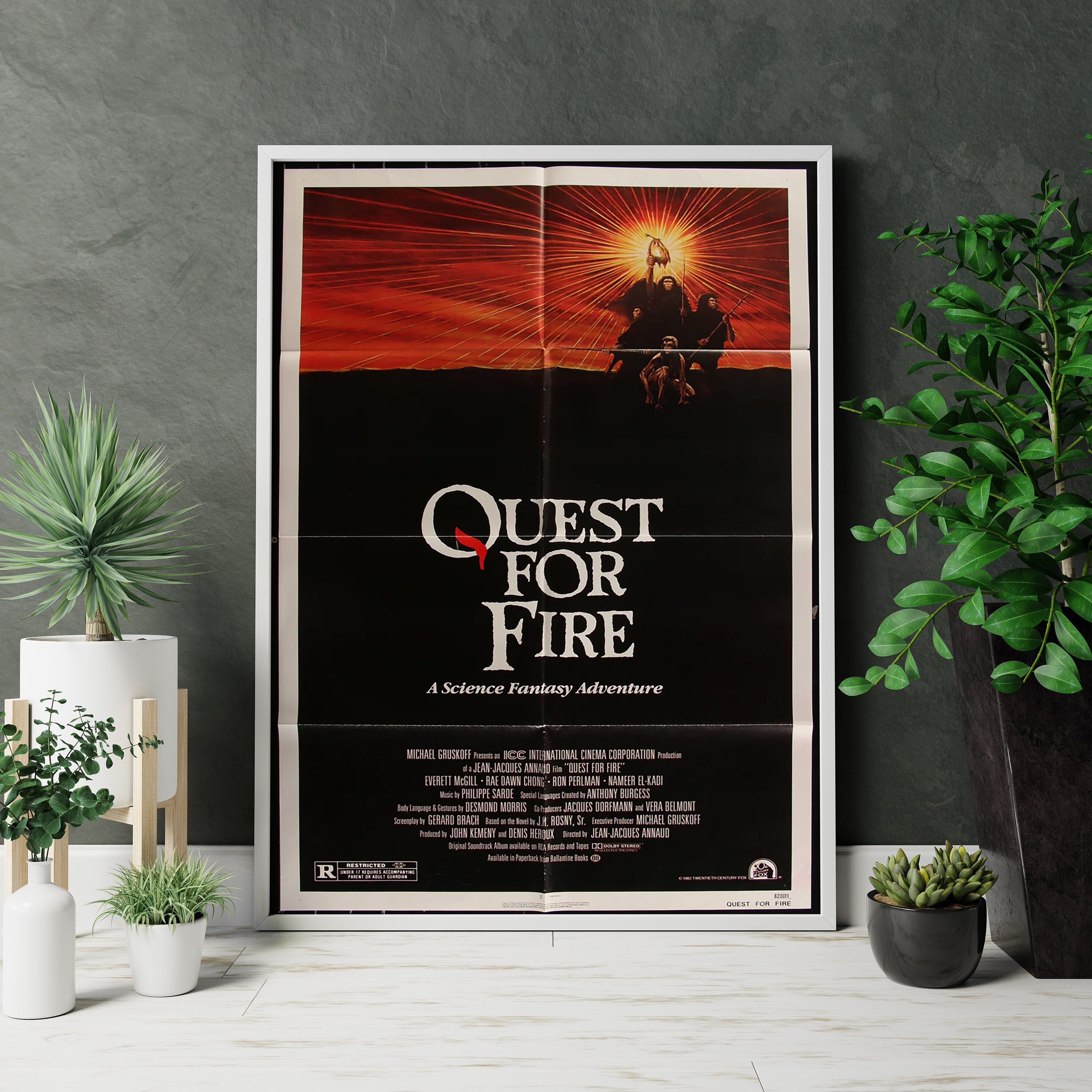 1982 Quest For Fire Retro Movie Canvas Poster