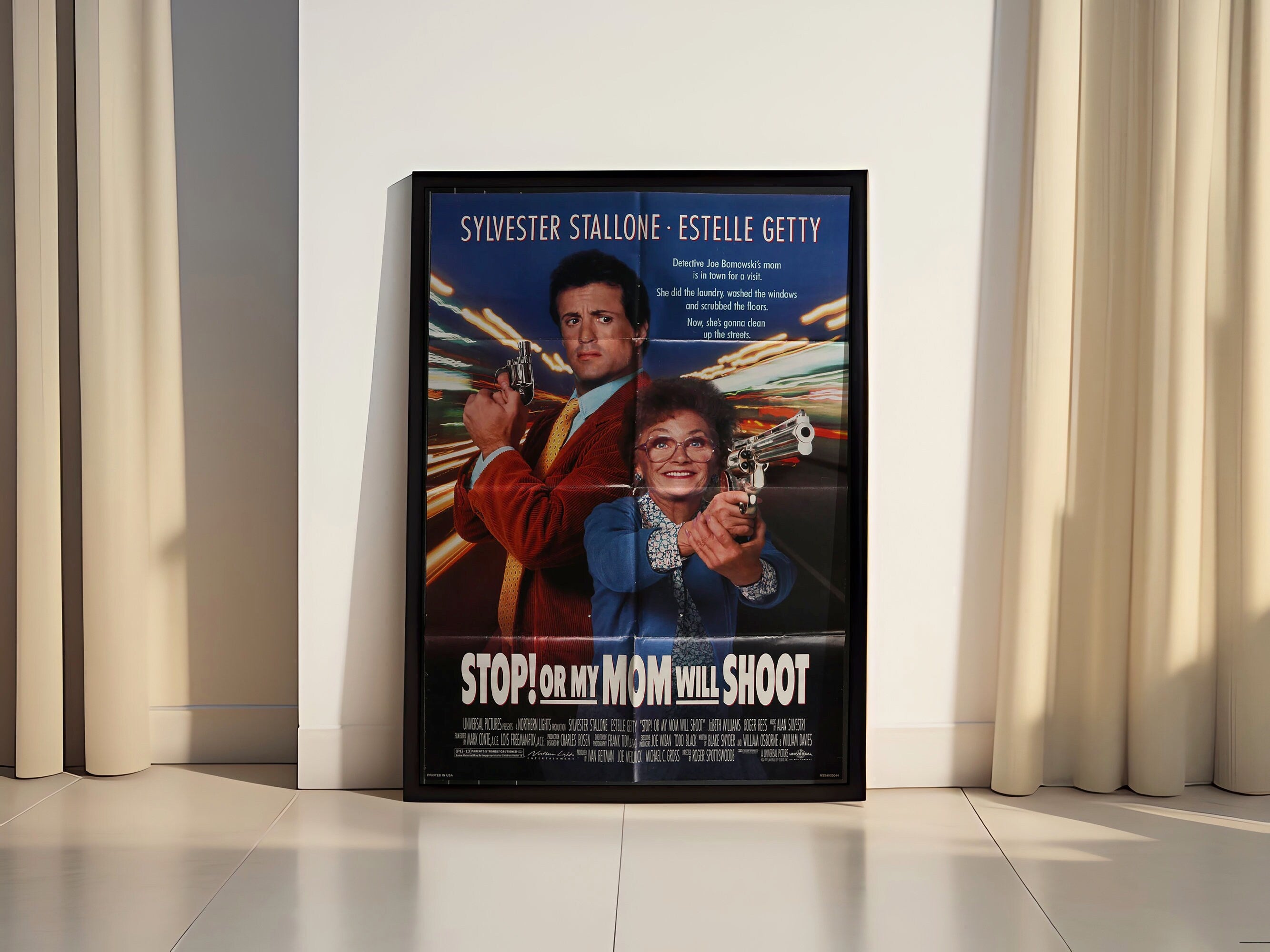 1992 Stop Or My Mom Will Shoot Retro Movie Canvas Poster