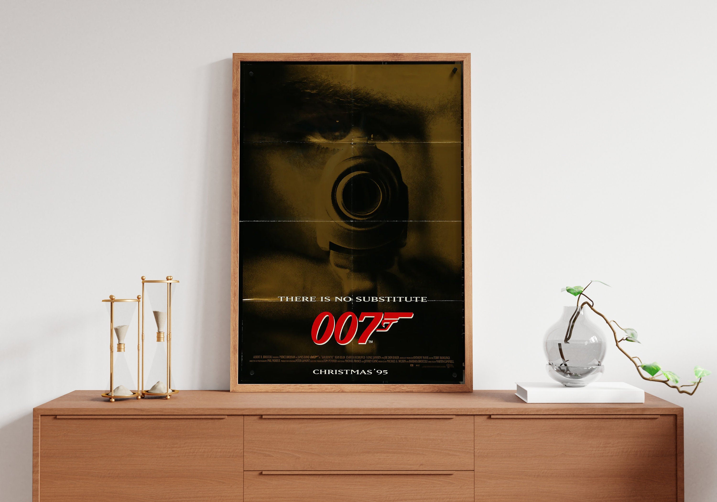 1995 007 James Bond Retro Movie Canvas Poster