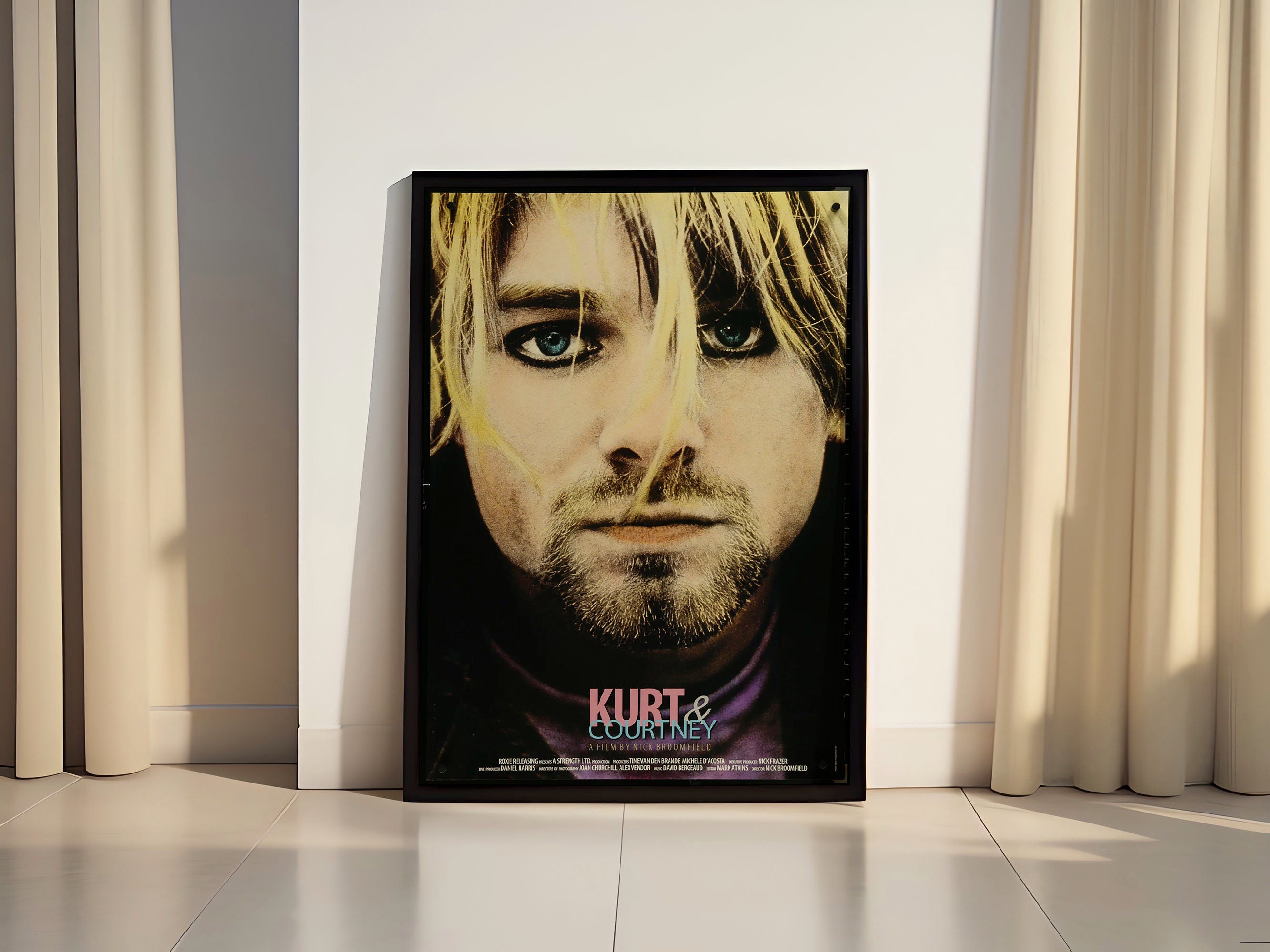 1998 Kurt & Courtney Retro Movie Canvas Poster