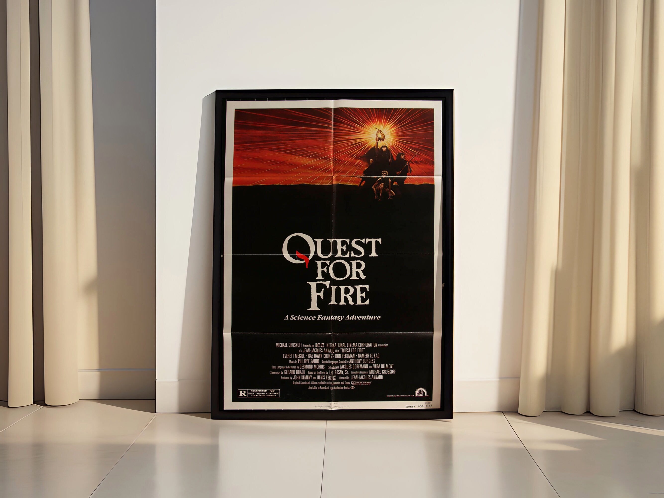 1982 Quest For Fire Retro Movie Canvas Poster