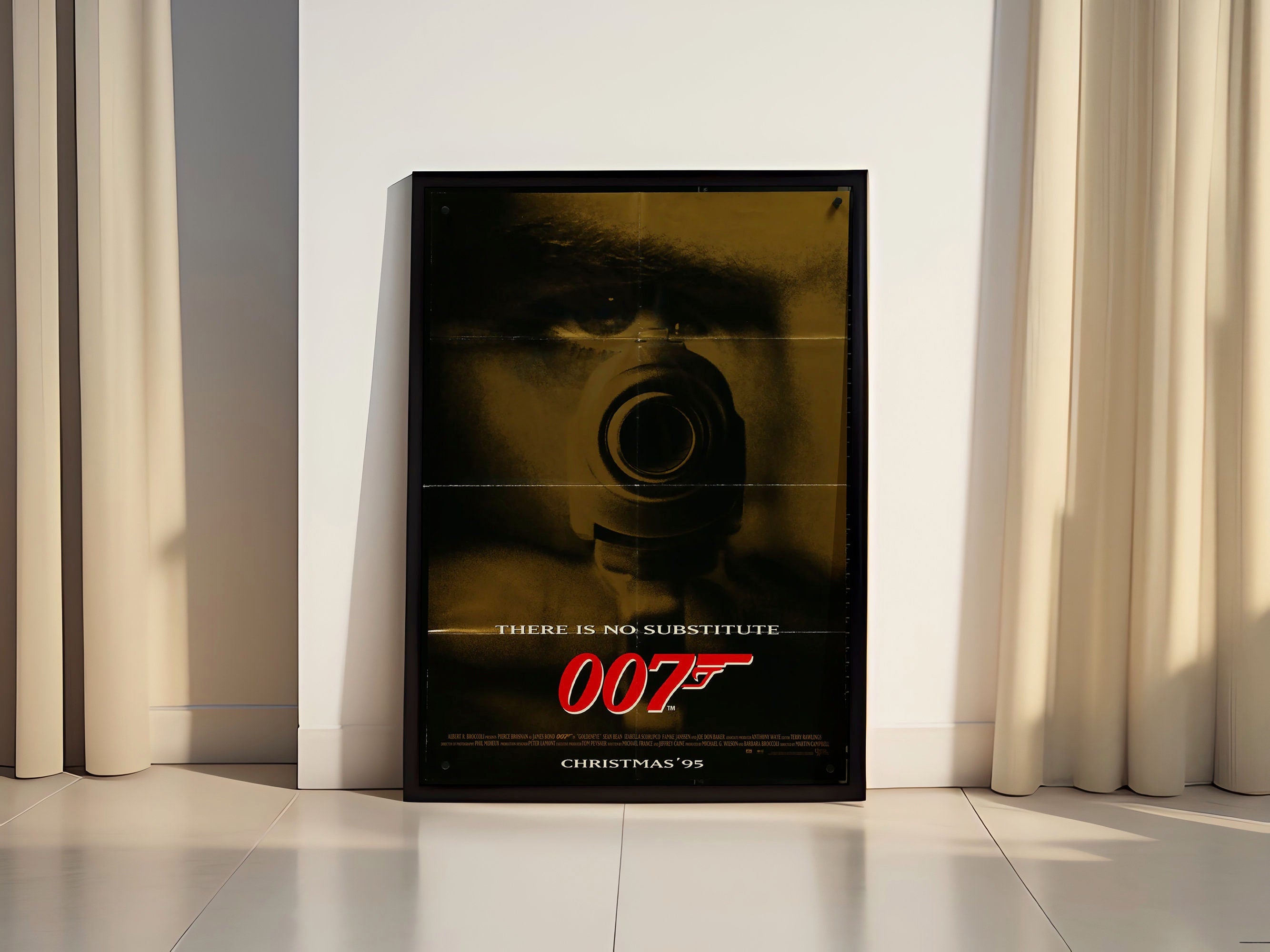 1995 007 James Bond Retro Movie Canvas Poster