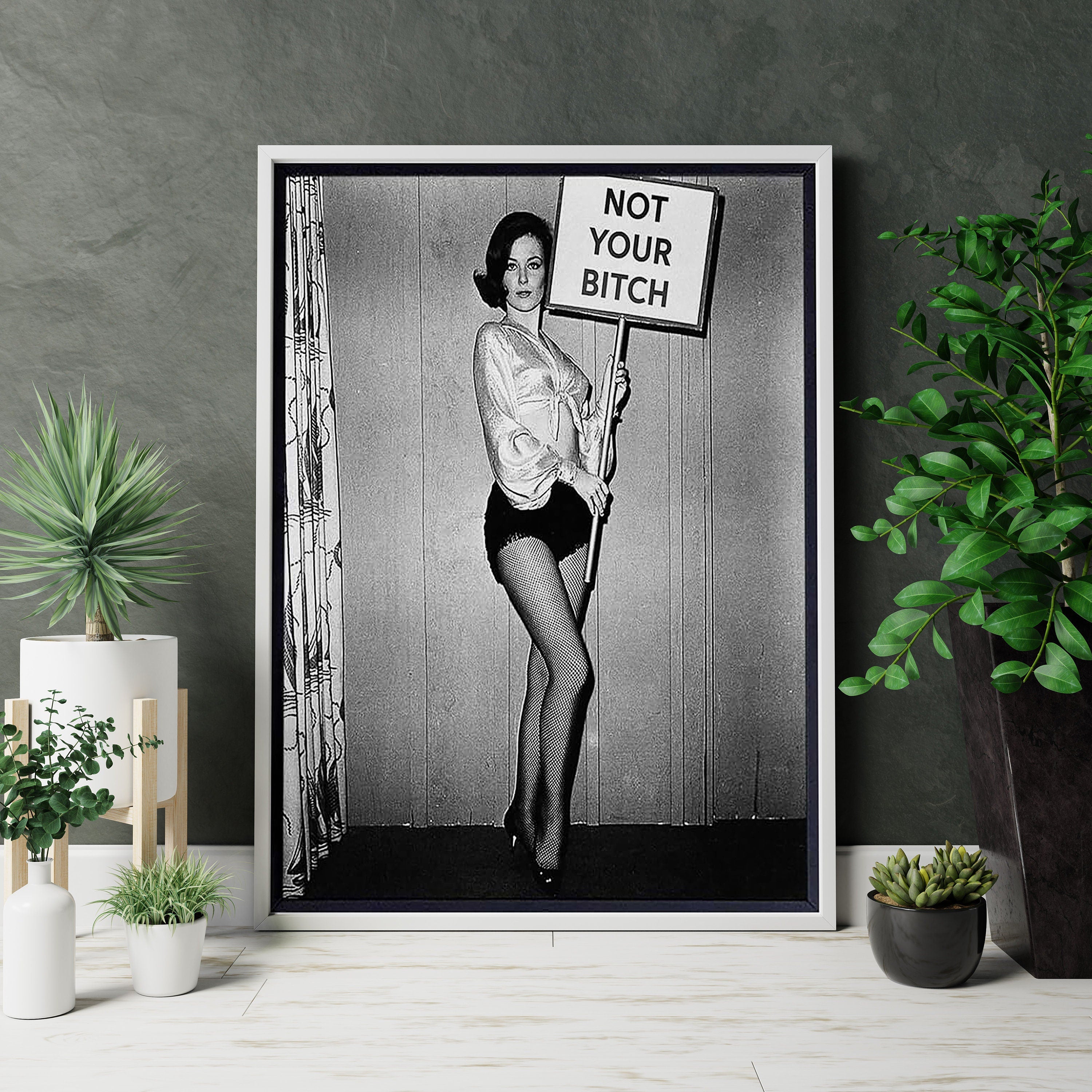 Feminist Women Attitudes Canvas Wall Art