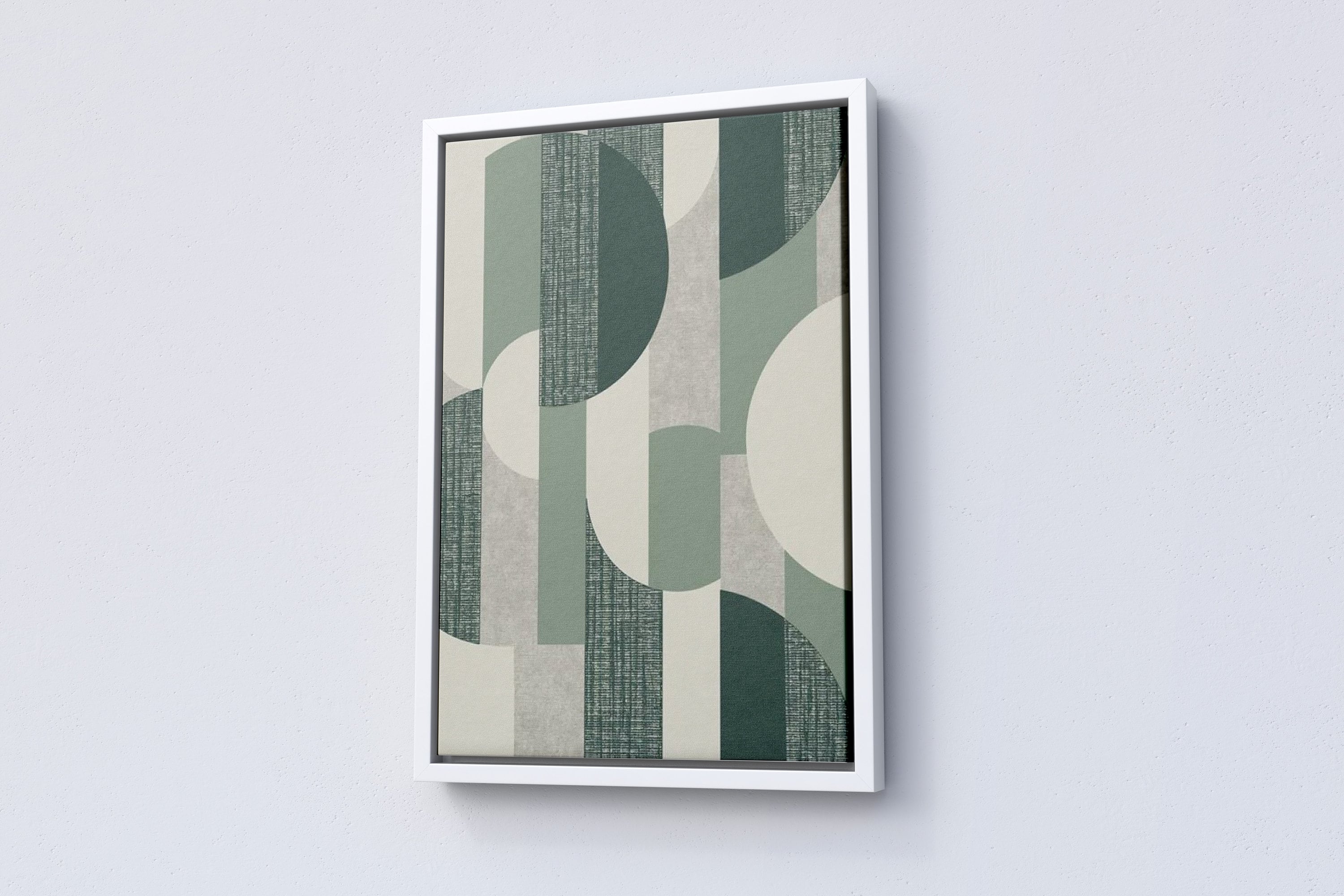 Emerald Green Abstract Canvas Wall Art