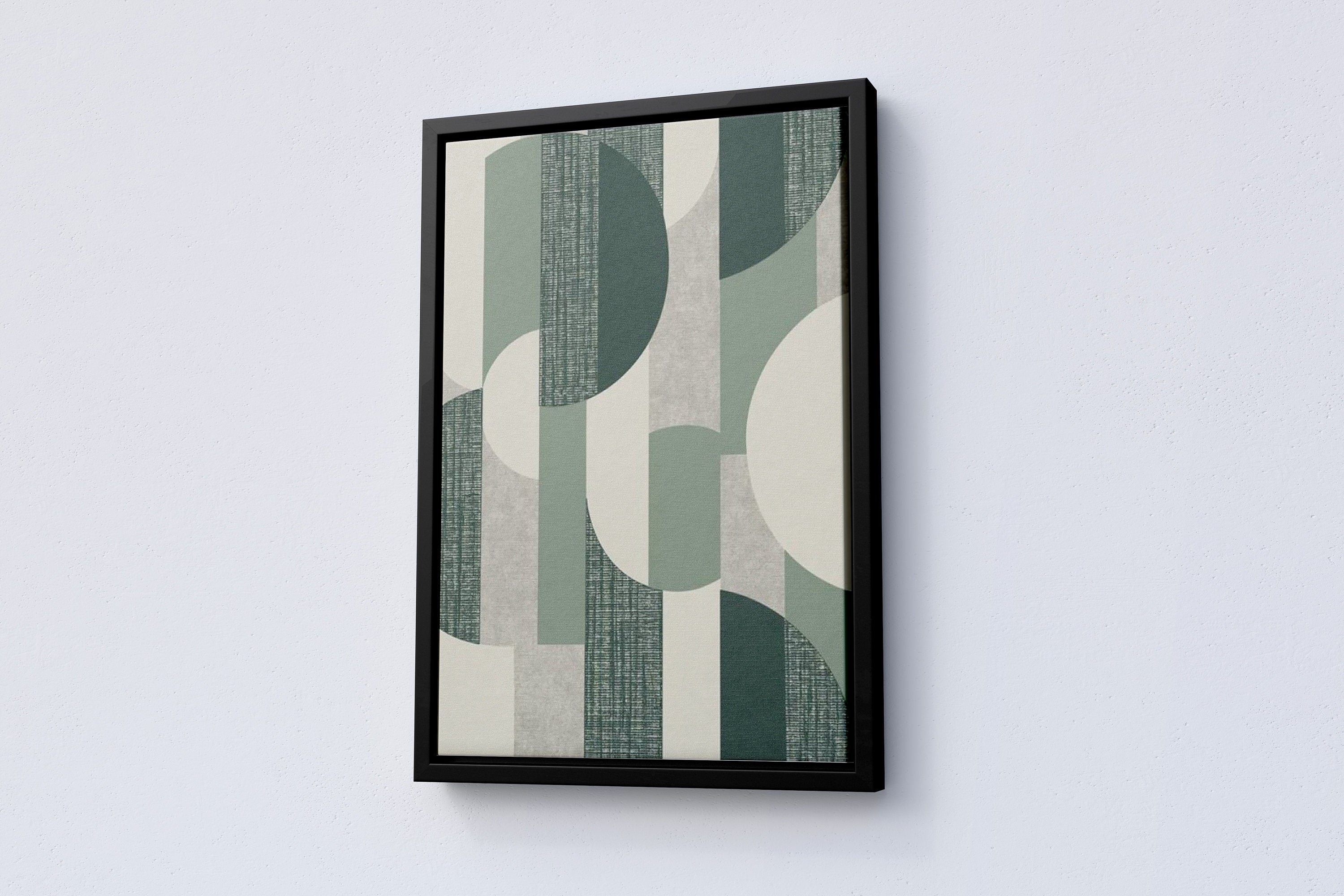 Emerald Green Abstract Canvas Wall Art