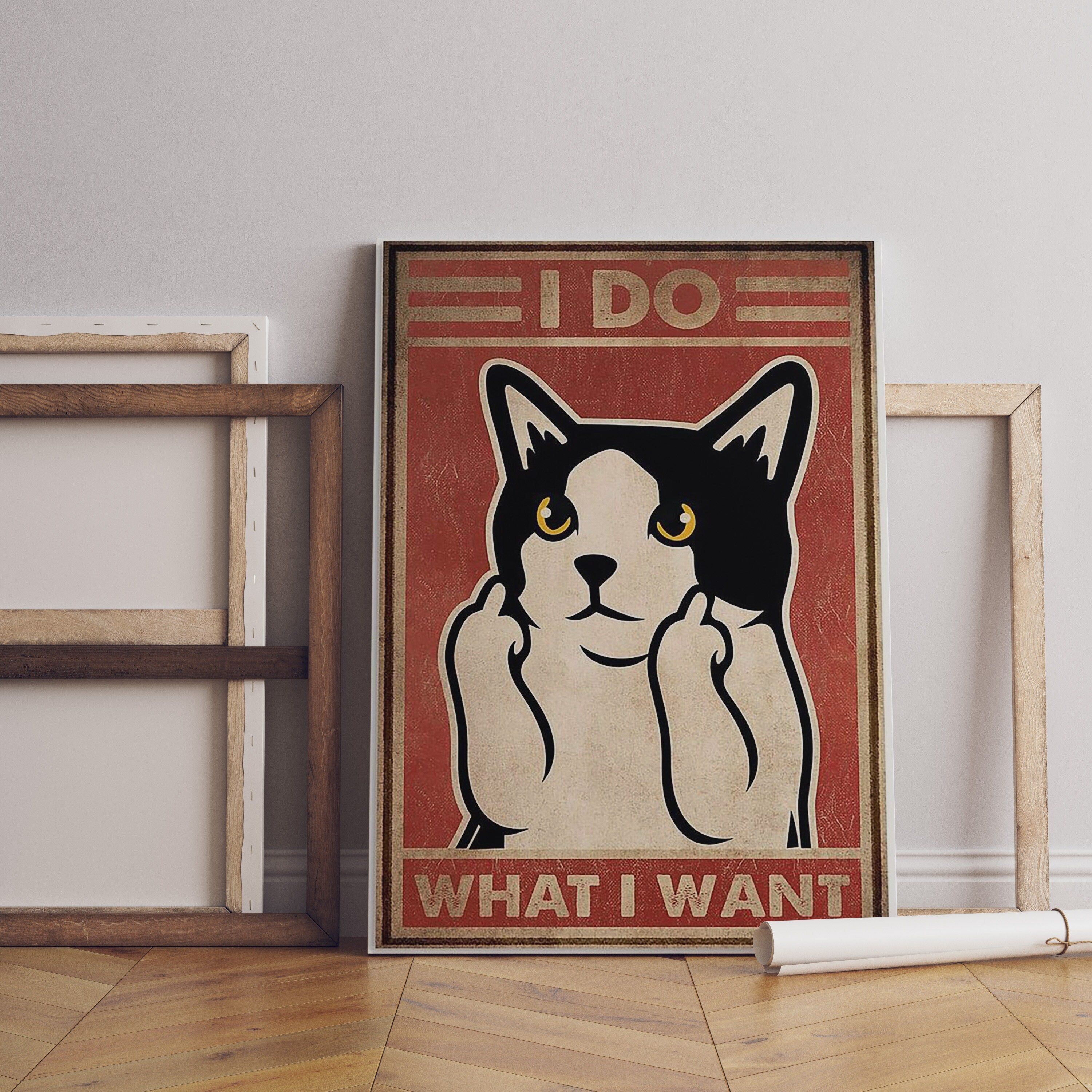 Cat, I do What I Want Canvas Poster