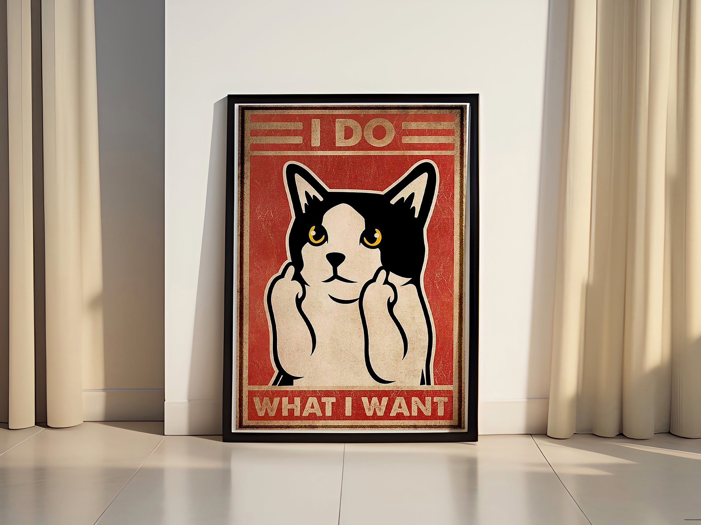 Cat, I do What I Want Canvas Poster