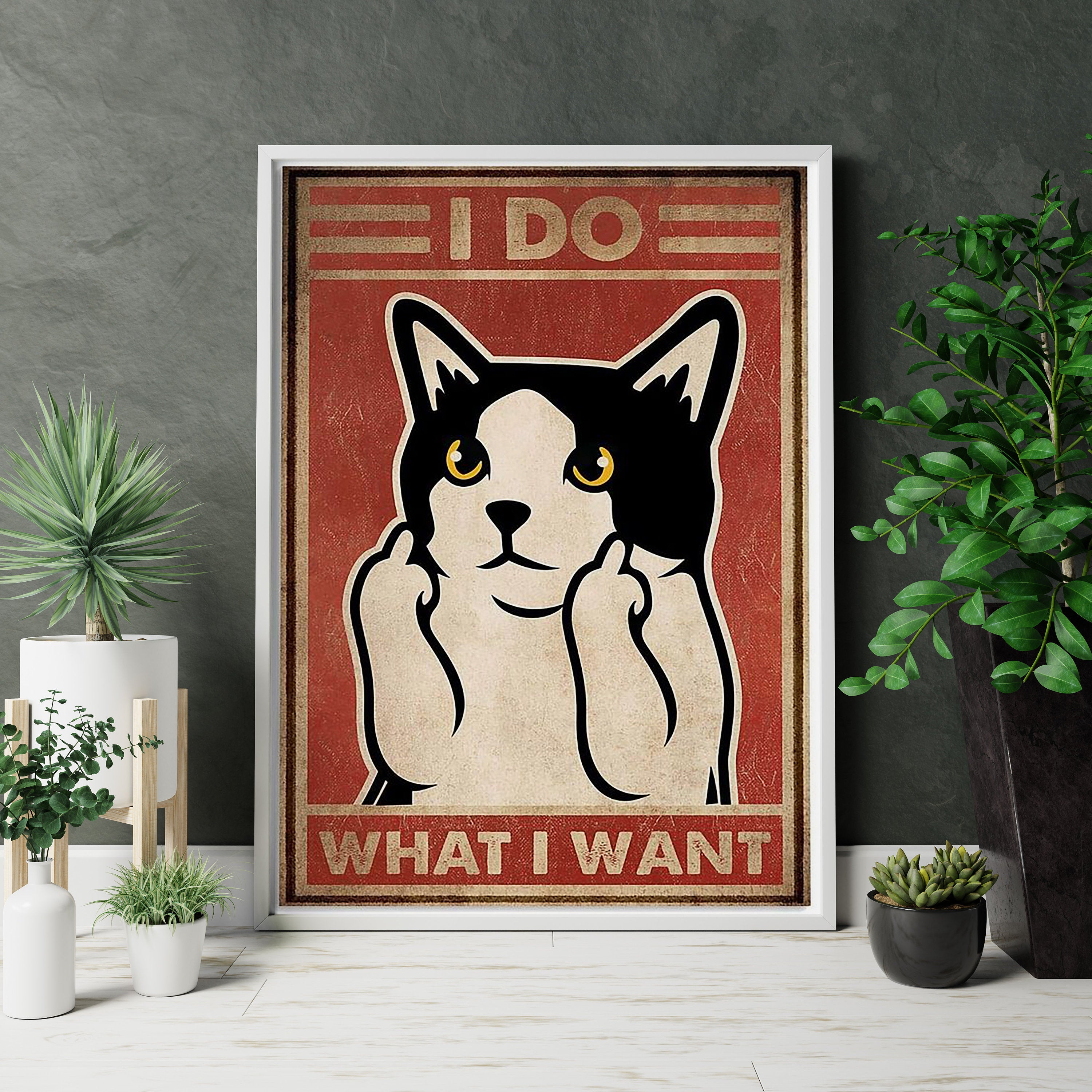 Cat, I do What I Want Canvas Poster