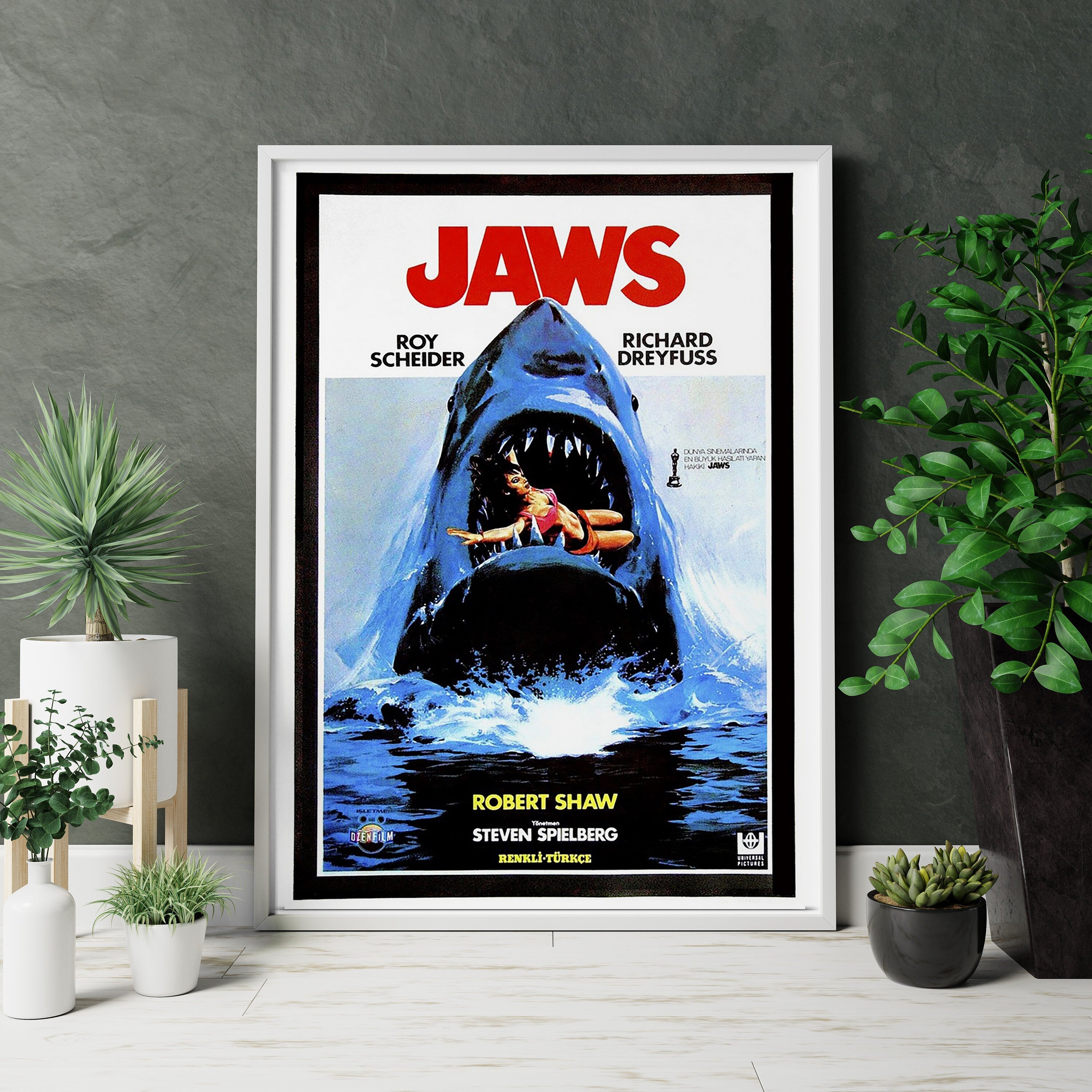 1975 Jaws Movie Canvas Poster