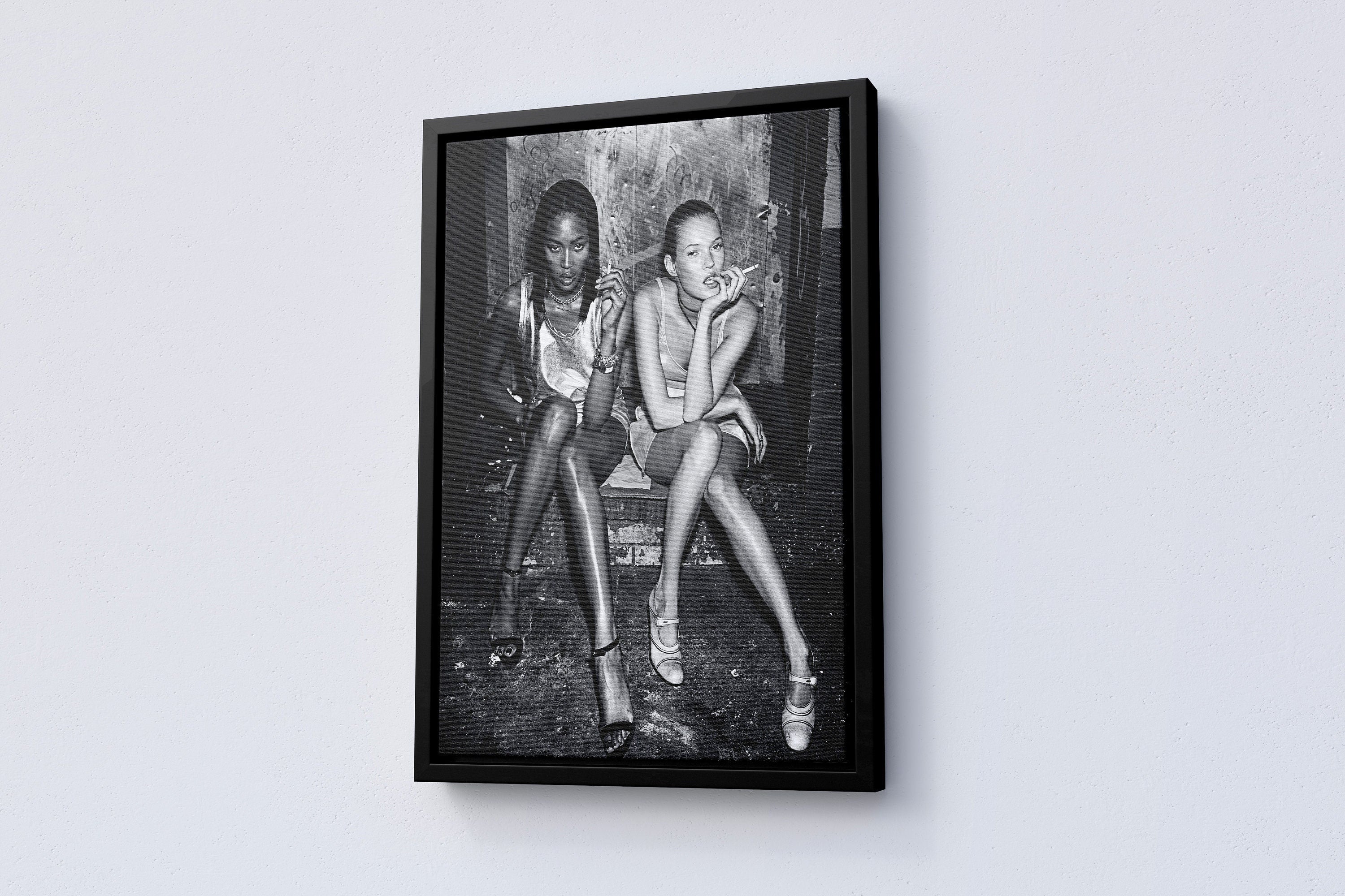 Naomi Campbell and Kate Moss Canvas Poster