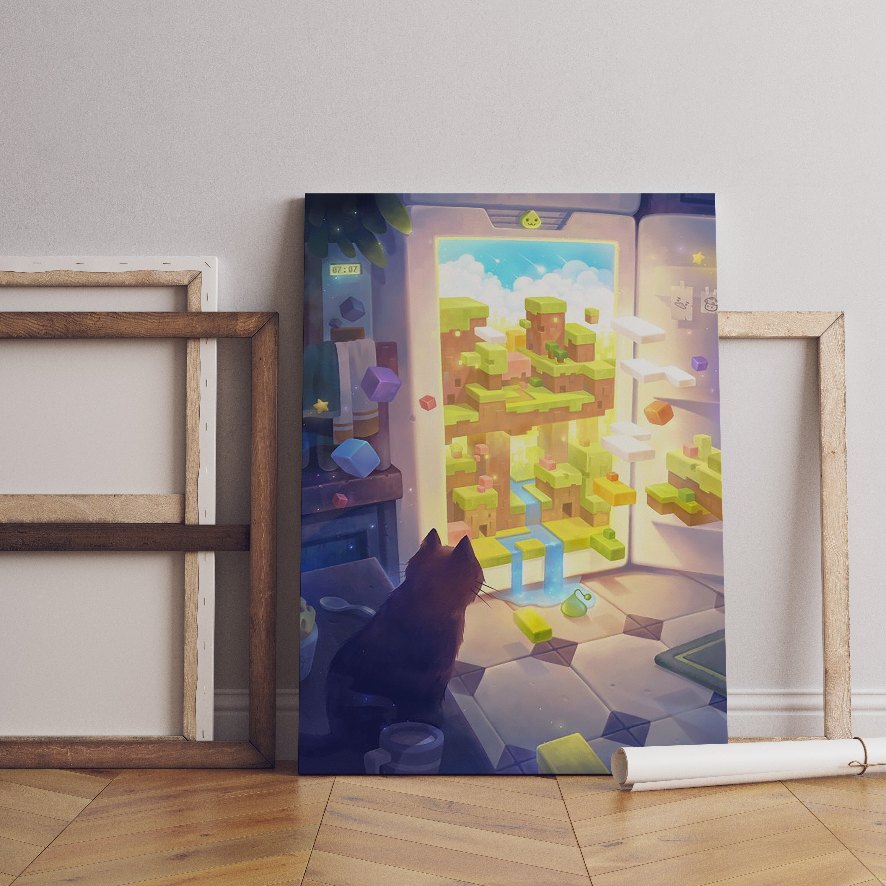 Minecraft World Canvas Poster