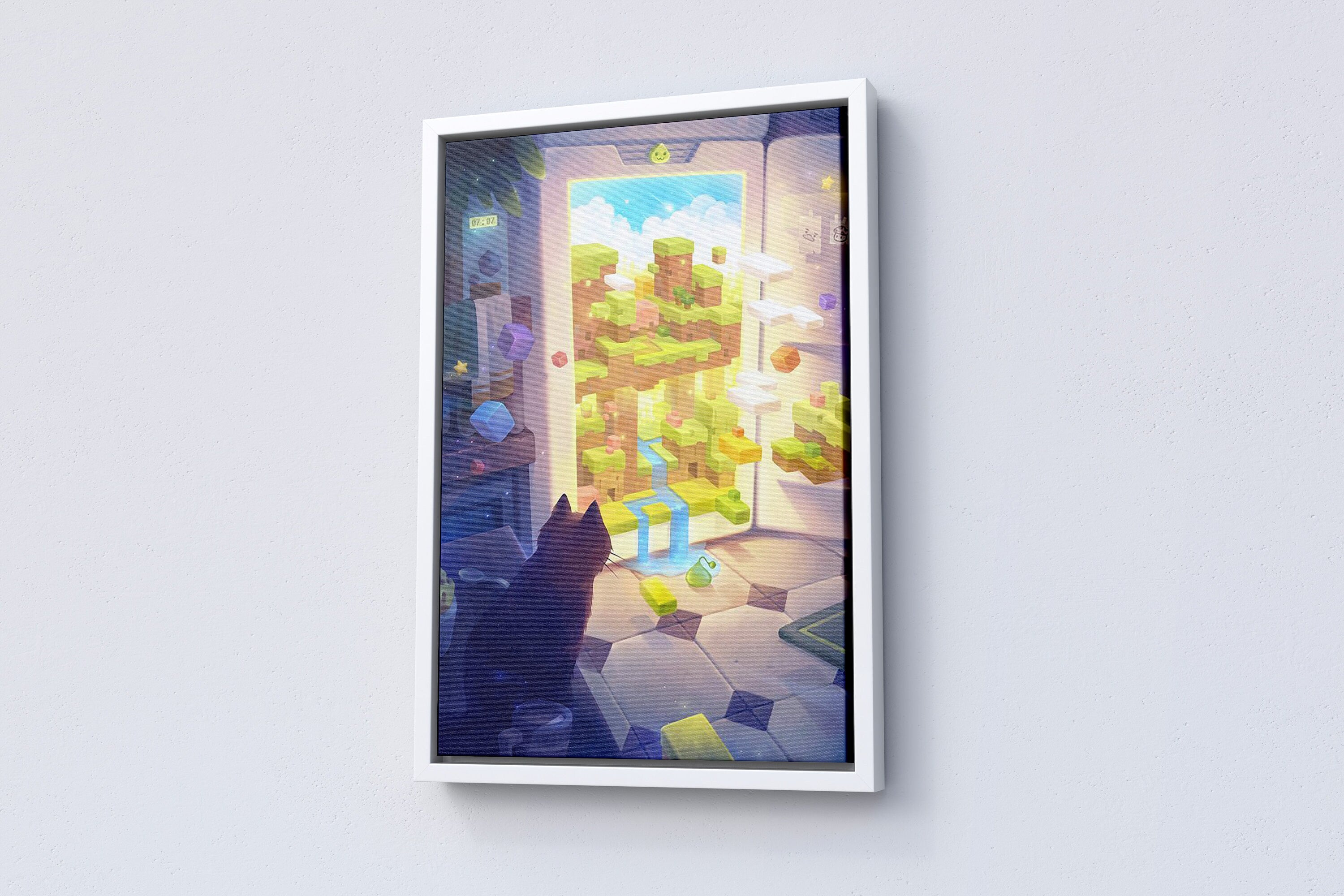 Minecraft World Canvas Poster