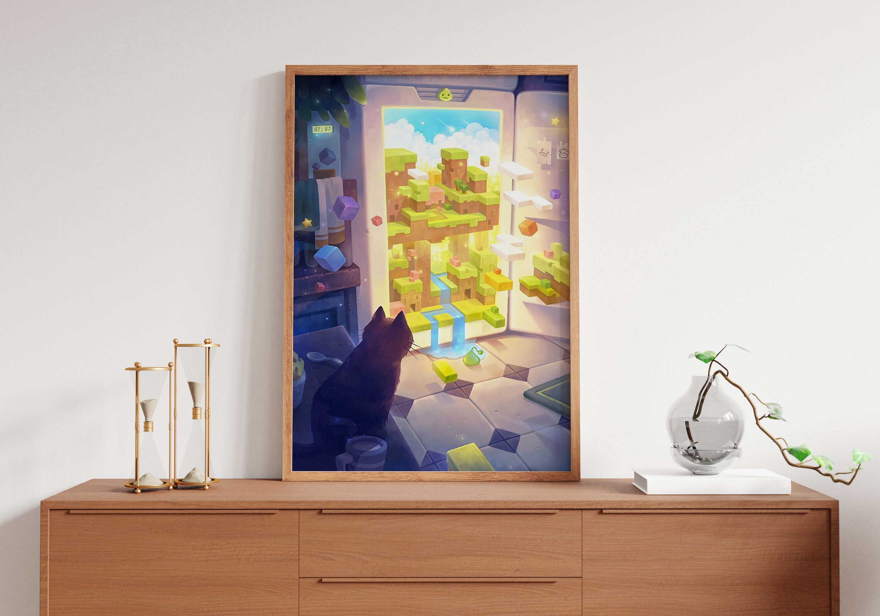 Minecraft World Canvas Poster