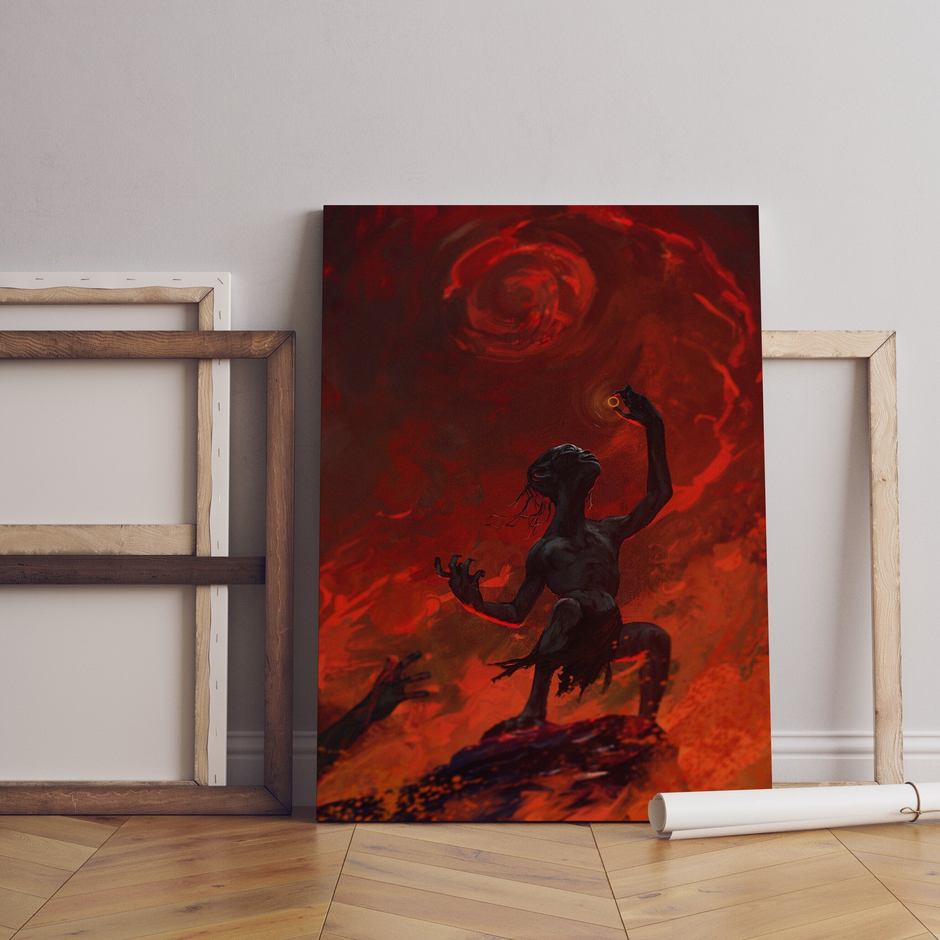 Evil Gollum Canvas Wall Art