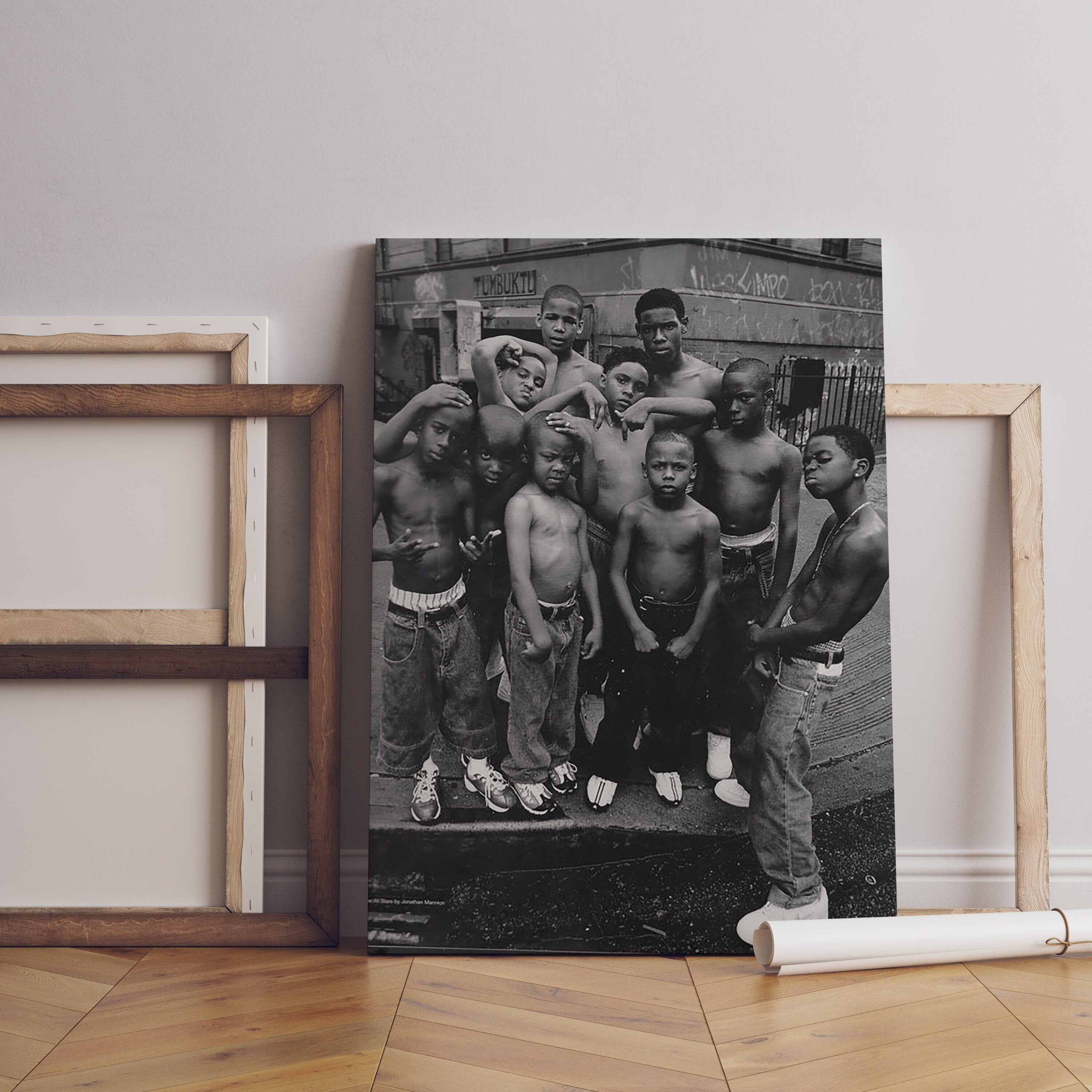 African  Children Vintage Photography Canvas Poster