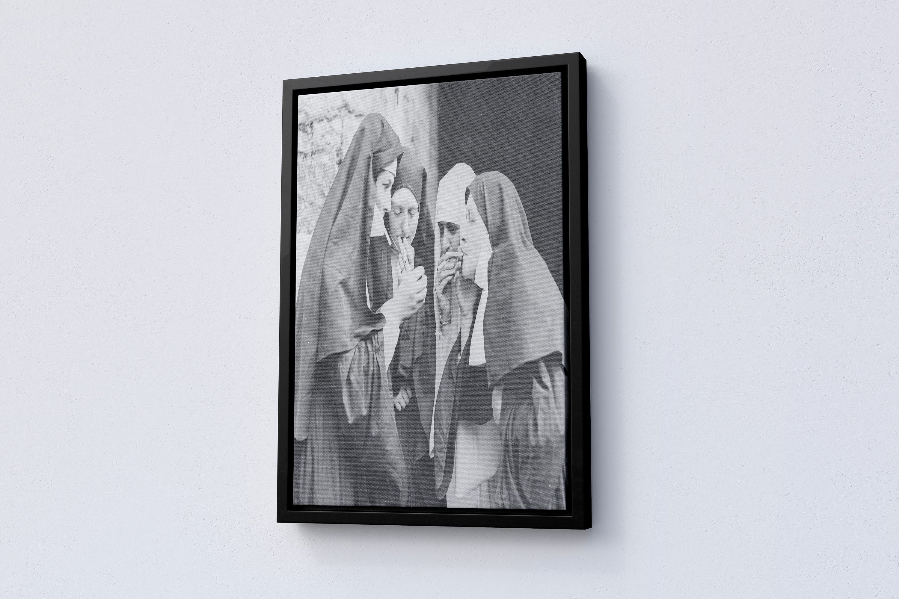 Smoking Nun Canvas Poster