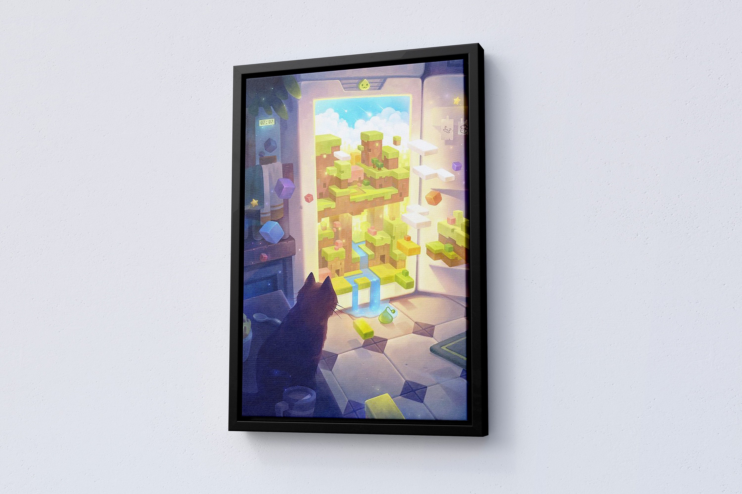 Minecraft World Canvas Poster