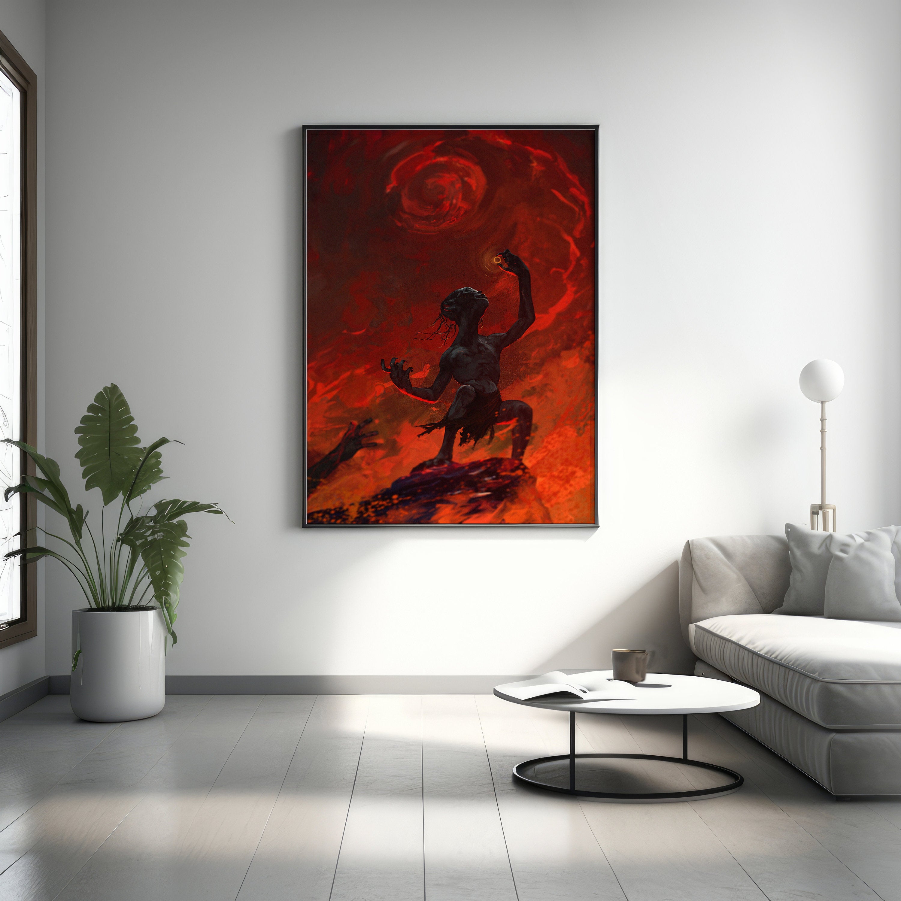 Evil Gollum Canvas Wall Art