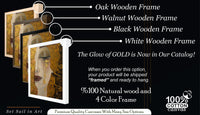Gold Leaf Woman Portrait Canvas, Gustav Klimt Inspired Wall Art