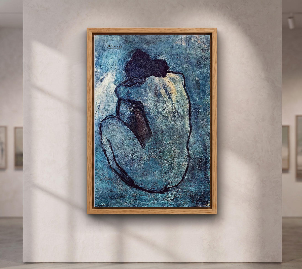 Picasso Blue Nude Canvas Wall Art,Framed Wall Decor
