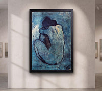 Picasso Blue Nude Canvas Wall Art,Framed Wall Decor