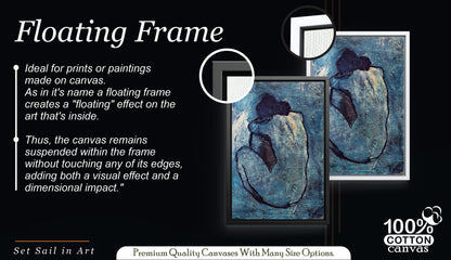 Picasso Blue Nude Canvas Wall Art,Framed Wall Decor