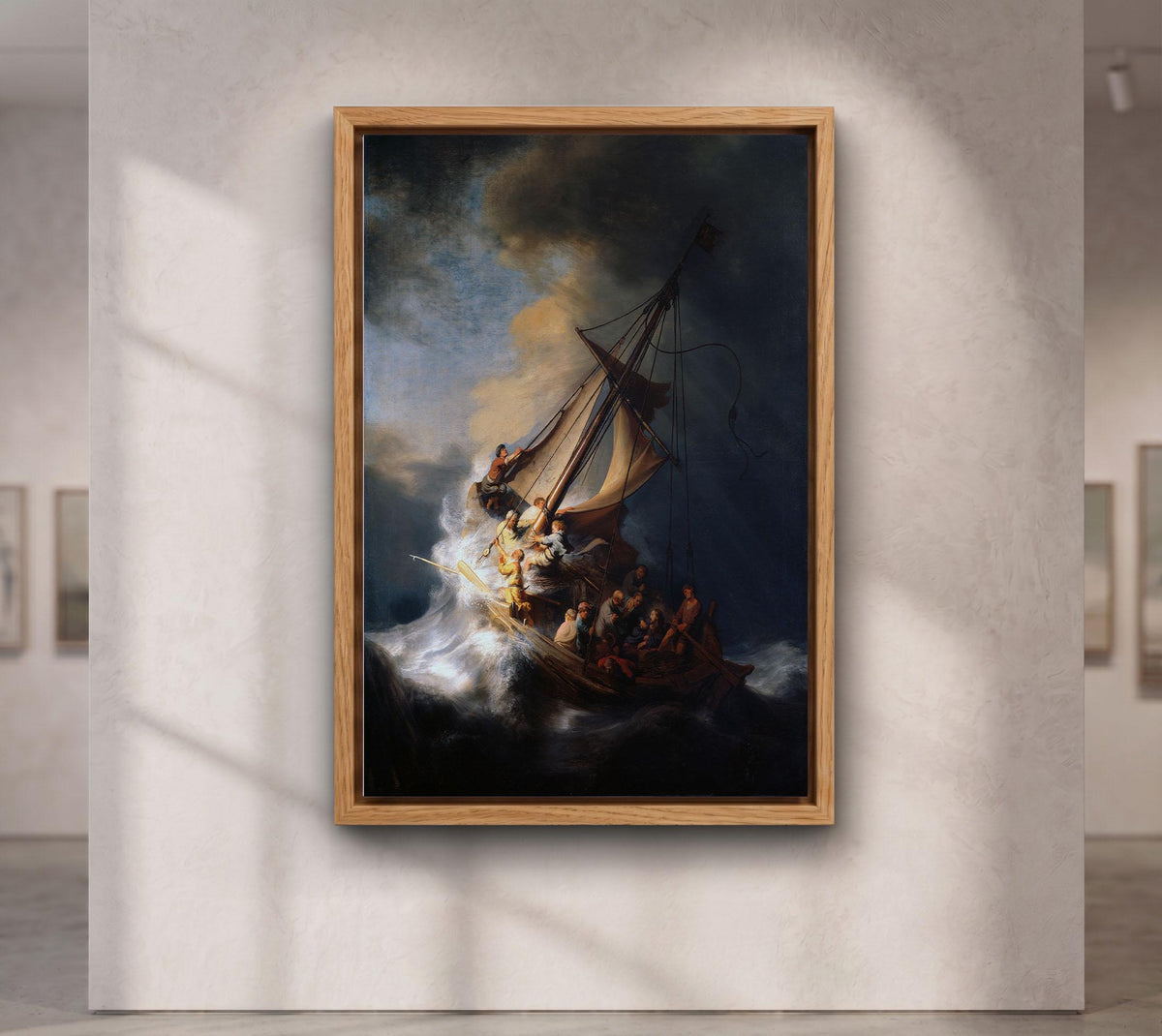 Rembrandt Storm on Sea of Galilee Canvas Art, Classical Oil Painting Print