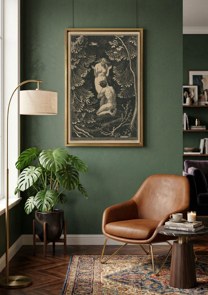 In Paradise by Max Svabinský, The Fruit Was Never an Apple,Mythological Figurative Poster