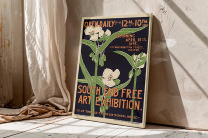 Ethel Reed 1895 Art Nouveau Floral Exhibition Canvas Wall Art
