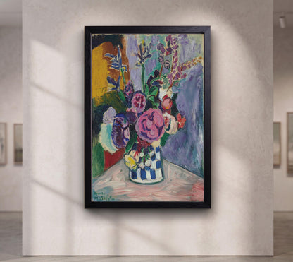 Henri Matisse Peonies 1907, Canvas Wall Art, Fauvism Colorful Floral Stretched Canvas
