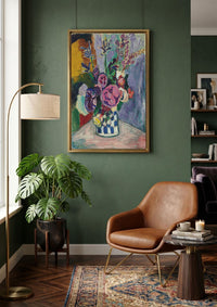 Henri Matisse Peonies 1907, Canvas Wall Art, Fauvism Colorful Floral Stretched Canvas