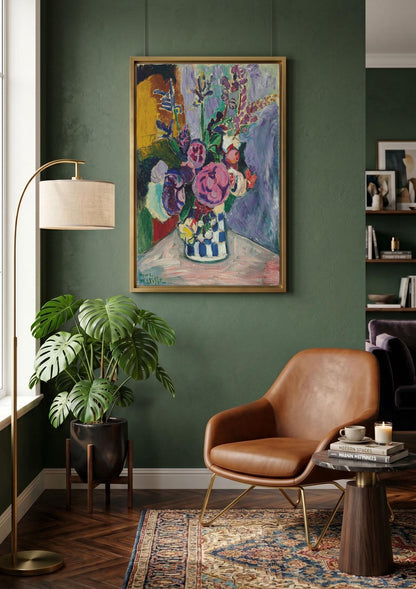 Henri Matisse Peonies 1907, Canvas Wall Art, Fauvism Colorful Floral Stretched Canvas