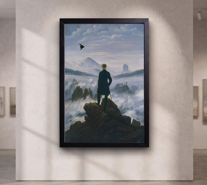 Der Wanderer über dem Nebelmeer and Stealth Plane, Wanderer above the Sea of Fog