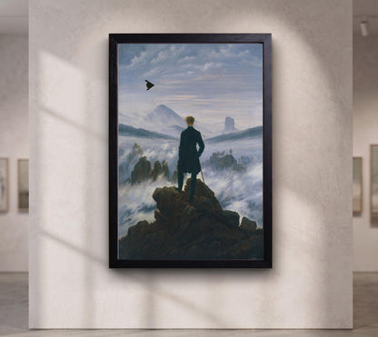 Der Wanderer über dem Nebelmeer and Stealth Plane, Wanderer above the Sea of Fog