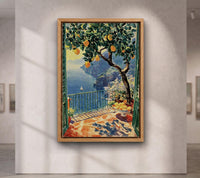 Henri Matisse Open Window , Amalfi Coast Lemon Tree Canvas Art, Vibrant Mediterranean Print