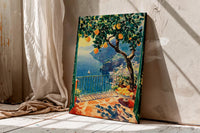 Henri Matisse Open Window , Amalfi Coast Lemon Tree Canvas Art, Vibrant Mediterranean Print
