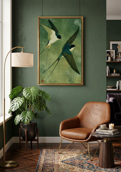 Japanese Swallow Art, Kacho-ga Art