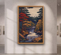 Vintage Japanese Shin Hanga Landscape Art Print, Retro Scenic Wall Art