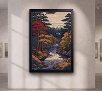 Vintage Japanese Shin Hanga Landscape Art Print, Retro Scenic Wall Art