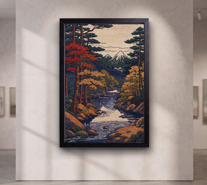 Vintage Japanese Shin Hanga Landscape Art Print, Retro Scenic Wall Art