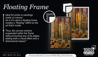 Gustav Klimt Style Forest Wall Art, Green Gold Mosaic Tree Canvas Painting