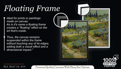 Van Gogh Garden Canvas Art, Impressionist Flower Print