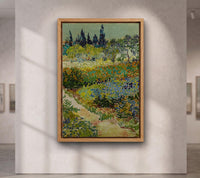 Van Gogh Garden Canvas Art, Impressionist Flower Print