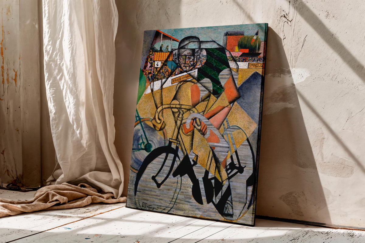 Jean Metzinger At the Cycle-Race Track Canvas, Cubist Cycling Wall Art
