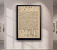 Declaration of Independence Canvas Print, United States Historical Document Wall Art