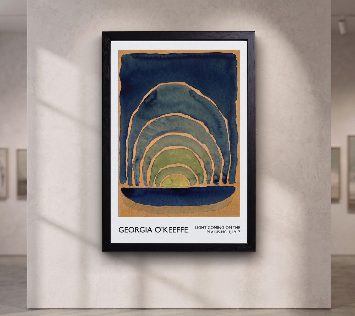 Georgia O'Keeffe Exhibition Poster, Light Coming on the Plains I 1917